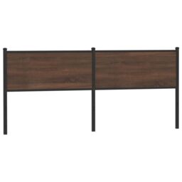 Berkfield Home Headboard Brown Oak 190 cm Engineered Wood & Steel - thumbnail 1