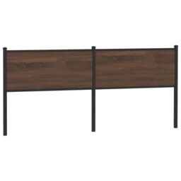 Berkfield Home Headboard Brown Oak 190 cm Engineered Wood & Steel - thumbnail 5