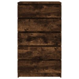 Berkfield Home Drawer Cabinet Smoked Oak 60x36x103 cm Engineered Wood in Brown - Size: 60 x 36 x 103 cm - thumbnail 6