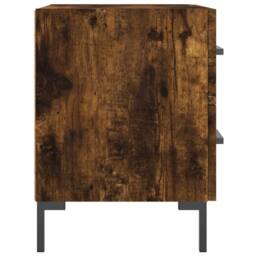 Berkfield Home Bedside Cabinet Smoked Oak 40x35x47.5 cm Engineered Wood in Brown - thumbnail 7