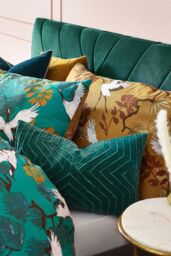 Furn Demoiselle Botanical Reversible Duvet Cover Set in Mustard - Size: Single - thumbnail 2