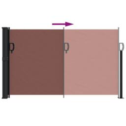 Berkfield Home Retractable Side Awning Brown 117x300 cm - thumbnail 5