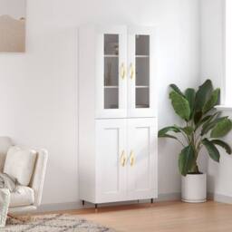 Berkfield Home Highboard White 69.5x34x180 cm Engineered Wood - thumbnail 2