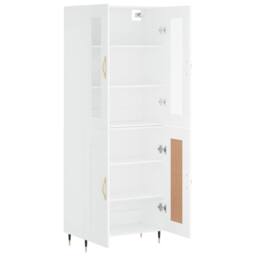 Berkfield Home Highboard White 69.5x34x180 cm Engineered Wood - thumbnail 4