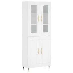 Berkfield Home Highboard White 69.5x34x180 cm Engineered Wood - thumbnail 3