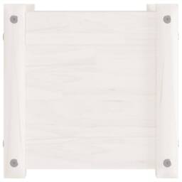 Berkfield Home Garden Planter White 31x31x31 cm Solid Pinewood - Size: 31 x 31 x 31 cm - thumbnail 5