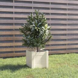 Berkfield Home Garden Planter White 31x31x31 cm Solid Pinewood - Size: 31 x 31 x 31 cm - thumbnail 2