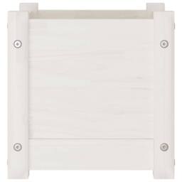 Berkfield Home Garden Planter White 31x31x31 cm Solid Pinewood - Size: 31 x 31 x 31 cm - thumbnail 4