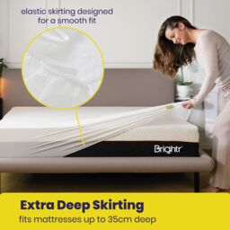 Brightr Sleep Waterproof Mattress Protector in White - Size: Super King - thumbnail 5