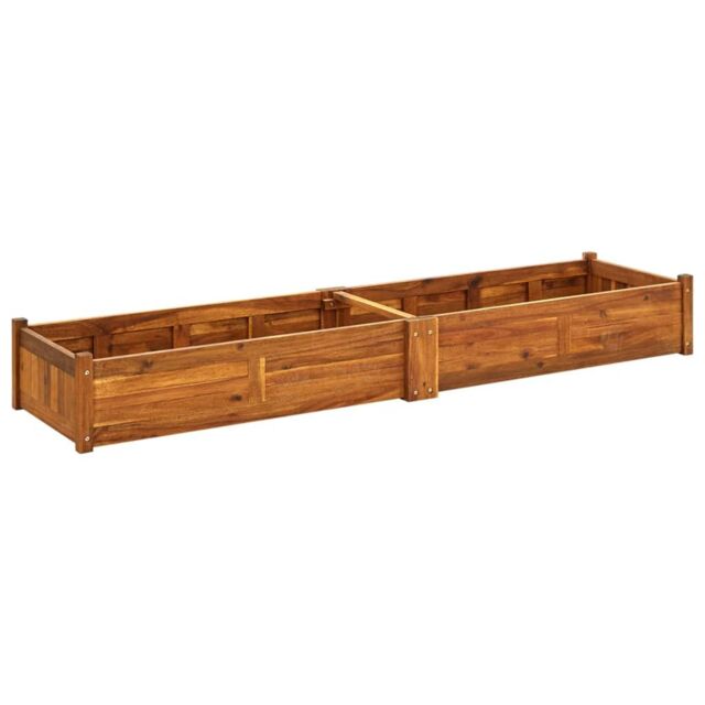 Berkfield Home Garden Raised Bed Acacia Wood 200x50x25 cm in Brown - Size: 200 x 50 x 25 cm - image 1
