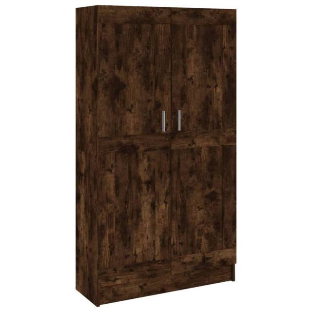 Berkfield Home Book Cabinet Smoked Oak 82.5x30.5x150 cm Engineered Wood in Brown - image 1