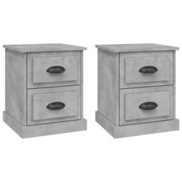 Berkfield Home Bedside Cabinets 2 pcs Concrete Grey 39x39x47.5 cm Engineered Wood - thumbnail 2