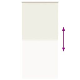 Berkfield Home Roller Blind Blackout Off-White 100x230 cm Fabric Width 95.7 cm Polyester in White - thumbnail 5