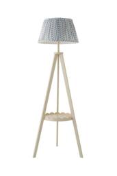 ValueLights Morrigan Ditsy Floral Shade Scallop Cream Tripod Floor Lamp & Bulb - thumbnail 6