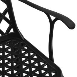 Berkfield Home Beautiful 5 Piece Bistro Set Cast Aluminium Black - thumbnail 8