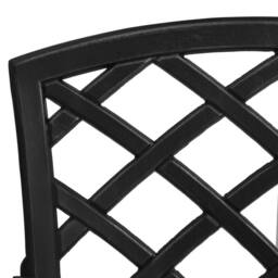 Berkfield Home Beautiful 5 Piece Bistro Set Cast Aluminium Black - thumbnail 9