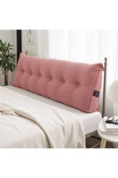 Living and Home Wedge Headboard Pillow with Removable Cover in Pink - Size: Medium - thumbnail 7