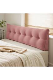Living and Home Wedge Headboard Pillow with Removable Cover in Pink - Size: Medium - thumbnail 2