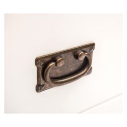 Cabinet Bits Tropea 3 Drawer Desk - Dressing Table Brass Drop Handle in Off-White - thumbnail 5