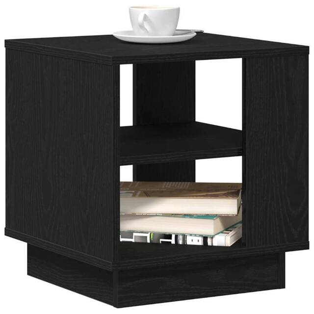 Berkfield Home Elegant Coffee Table Black Oak 40x40x43 cm Engineered Wood - Size: 40 x 40 x 43 cm - image 1