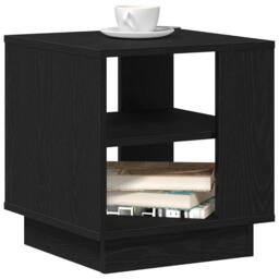Berkfield Home Elegant Coffee Table Black Oak 40x40x43 cm Engineered Wood - Size: 40 x 40 x 43 cm