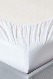 Homescapes Cotton Cot Bed Fitted Sheets 200 Thread Count, 2 Pack in White - thumbnail 4