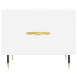 Berkfield Home Decorative Coffee Table White 50x50x40 cm Engineered Wood - Size: 50 x 50 x 40 cm - thumbnail 5