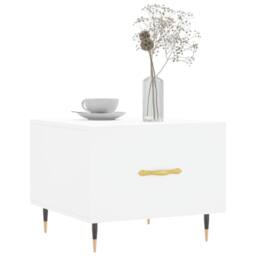 Berkfield Home Decorative Coffee Table White 50x50x40 cm Engineered Wood - Size: 50 x 50 x 40 cm - thumbnail 1