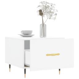Berkfield Home Decorative Coffee Table White 50x50x40 cm Engineered Wood - Size: 50 x 50 x 40 cm - thumbnail 4