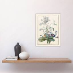 "Artery8 Bouquet of Flowers with Insects Redoute Vintage Wall Art Print Poster in White - Size: W12"" x H16""" - thumbnail 4
