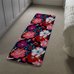 Benjamin Tate Design Bright Flowers On Dark Background Runner Rug in Natural - Size: 67 cm x 230 cm - thumbnail 4
