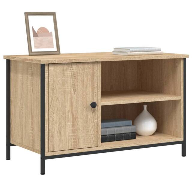 Berkfield Home TV Cabinet Sonoma Oak 80x40x50 cm Engineered Wood in Light Brown - Size: 80 x 40 x 50 cm - image 1