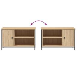 Berkfield Home TV Cabinet Sonoma Oak 80x40x50 cm Engineered Wood in Light Brown - Size: 80 x 40 x 50 cm - thumbnail 9