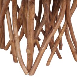 Berkfield Home Log Coffee Table 40x40x40 cm Solid Wood in Brown - Size: 40 x 40 x 40 cm - thumbnail 4