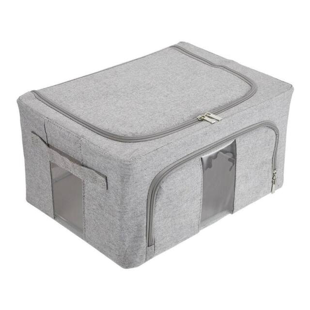 KORVIXA 66L(50*40*33cm) Grey Folding Storage Box - image 1