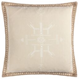 Furn Mini Inka Printed Geometric Cushion in Natural - Size: 45 cm x 45 cm - thumbnail 1