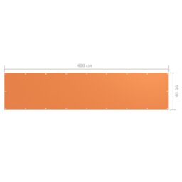 Berkfield Home Balcony Screen Orange 90x400 cm Oxford Fabric - thumbnail 5