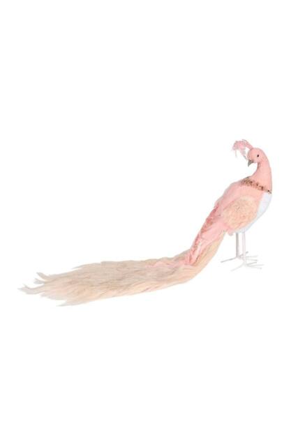 KDMD Pale Pink Velvet Peacock 35cm - image 1