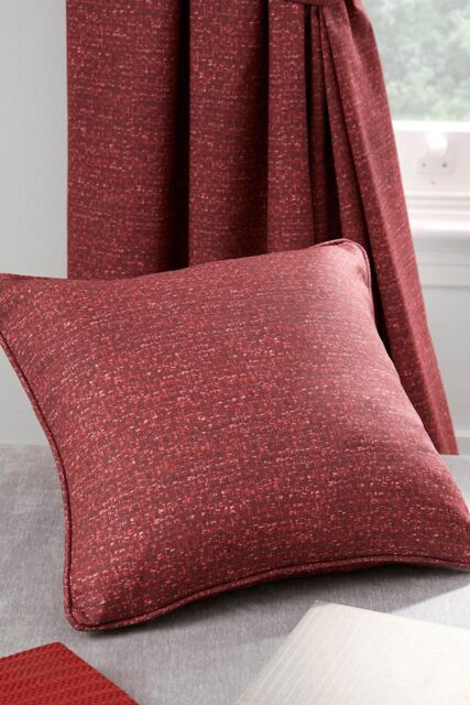 Dreams & Drapes 'Pembrey' Textured Filled Cushion in Red - Size: 43 cm x 43 cm - image 1