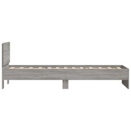 Berkfield Home Bed Frame with Headboard Grey Sonoma 90x190 cm Single Engineered wood - thumbnail 6