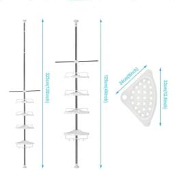 Kelvenix 4 Tier Telescopic Bathroom Wall Corner Shelf Rack Shower in White - thumbnail 2