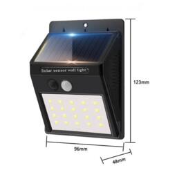 Havendro 4 Pack Solar Outdoor Garden Security Lamp PIR Lights in Black - thumbnail 2