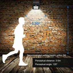 Havendro 4 Pack Solar Outdoor Garden Security Lamp PIR Lights in Black - thumbnail 5
