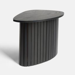 OHS Madison Ribbed Side Table Corner Bedroom Living Room Office Bedside in Light Grey - thumbnail 3