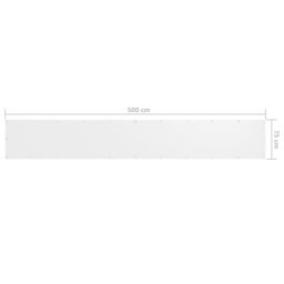 Berkfield Home Balcony Screen White 75x500 cm Oxford Fabric - thumbnail 5