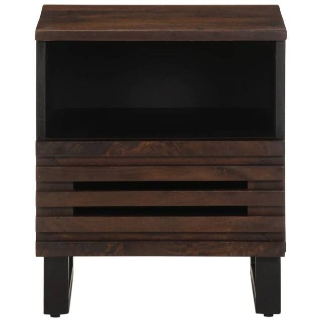 Berkfield Home Beautiful Bedside Cabinets 2 pcs 40x33x46 cm Solid Wood Mango in Brown - Size: 40 x 33 x 46 cm - image 1