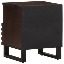 Berkfield Home Beautiful Bedside Cabinets 2 pcs 40x33x46 cm Solid Wood Mango in Brown - Size: 40 x 33 x 46 cm - thumbnail 6