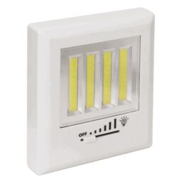 mysmartbuy 4-COB LED Light - Battery Powered Portable Wire Free Light with Dimmer for Wardrobes, Cupboards, Sheds, Garages & More in White - thumbnail 2