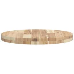 Berkfield Home Table Top Round √ò50x4 cm Solid Wood Acacia in Brown - Size: 50x4 cm - thumbnail 6