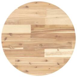 Berkfield Home Table Top Round √ò50x4 cm Solid Wood Acacia in Brown - Size: 50x4 cm - thumbnail 1
